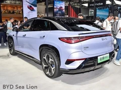 71.8 Kwh Capacità della batteria 2024 Byd Pure Electric SUV Ocean Series Byd Haishi Byd Sea Lion 07 Purple
