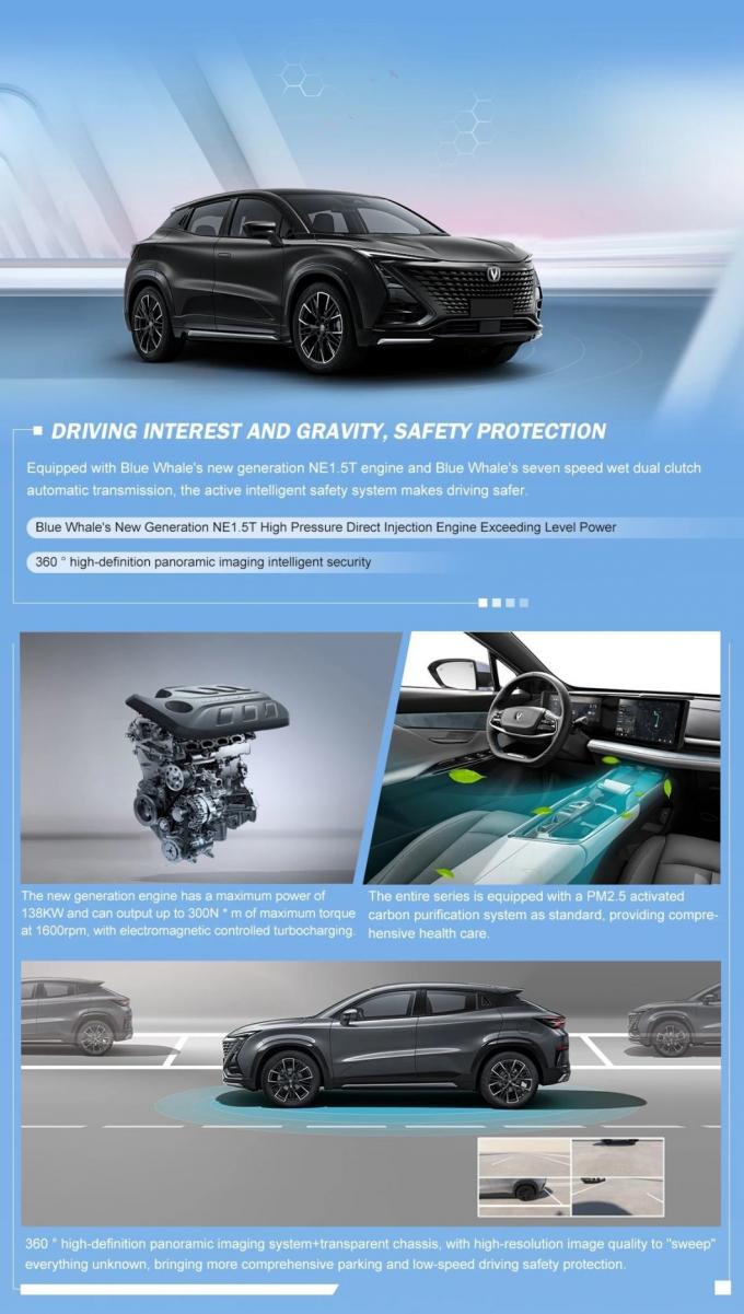 2022 Chang′an Uni-T Compact SUV1.5t 2.0t 7 Speed Dual Clutch Cheap Best-Selling New Gasoline Car